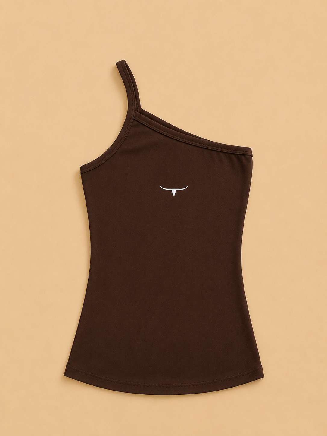 Blusa nula manga marrom café
